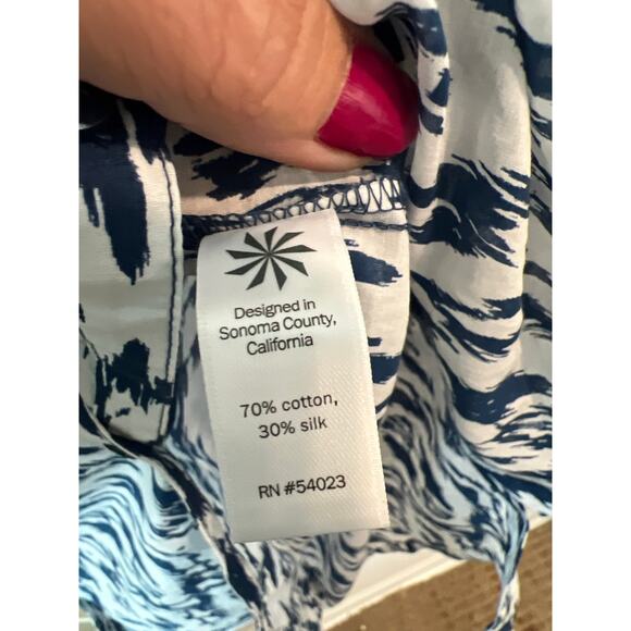 Athleta size small blue and button down tunic top - Picture 3 of 3